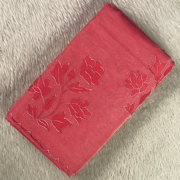 Floral Embroidary Chanderi Cotton