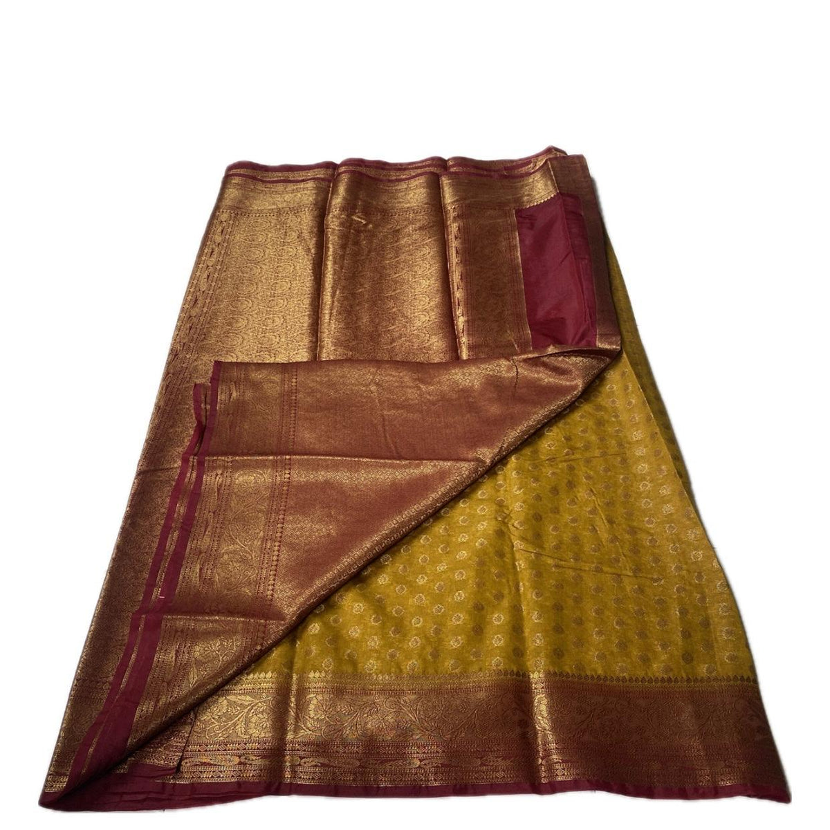 Georgette Banarasi Butta Saree Mustard