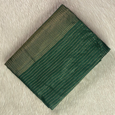 Kumari Matka Silk Checks Saree in Green