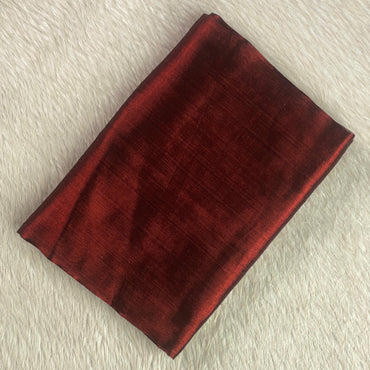 Dual-Tone Copper Maroon Silk Light Weight Saree