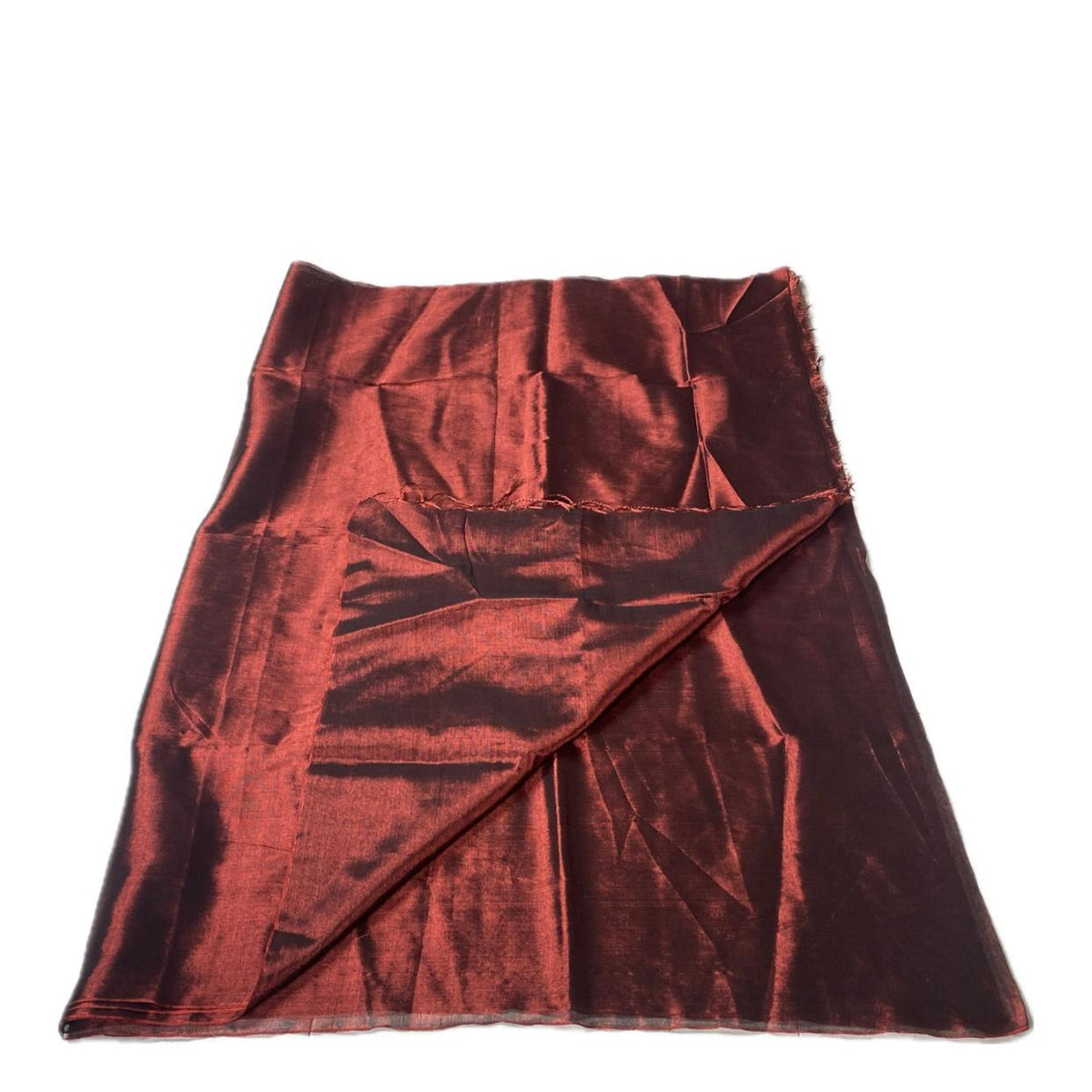 Dual-Tone Copper Maroon Silk Light Weight Saree