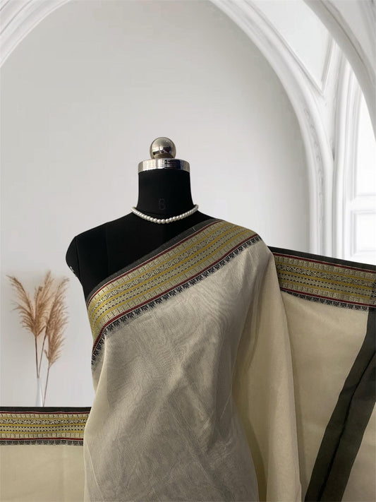 Yamini Kotta Silk Light Weight saree with Black Border