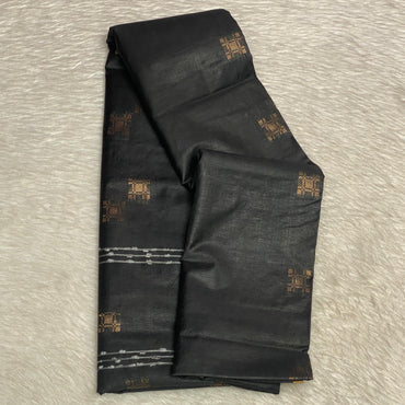 Sumangala Viscode Jacquard Silk Saree in Black