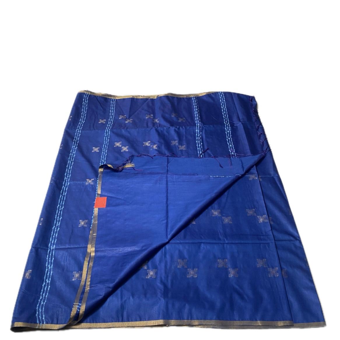 Sumangala Viscode Jacquard Silk Saree in Blue