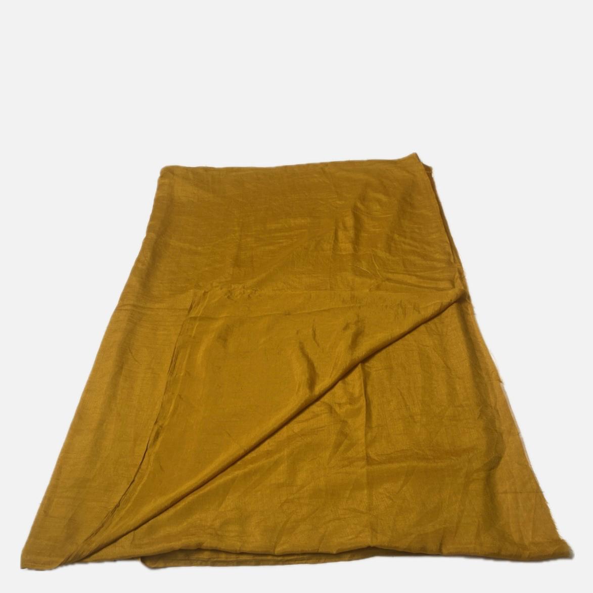 Georgette Plain saree in yellow