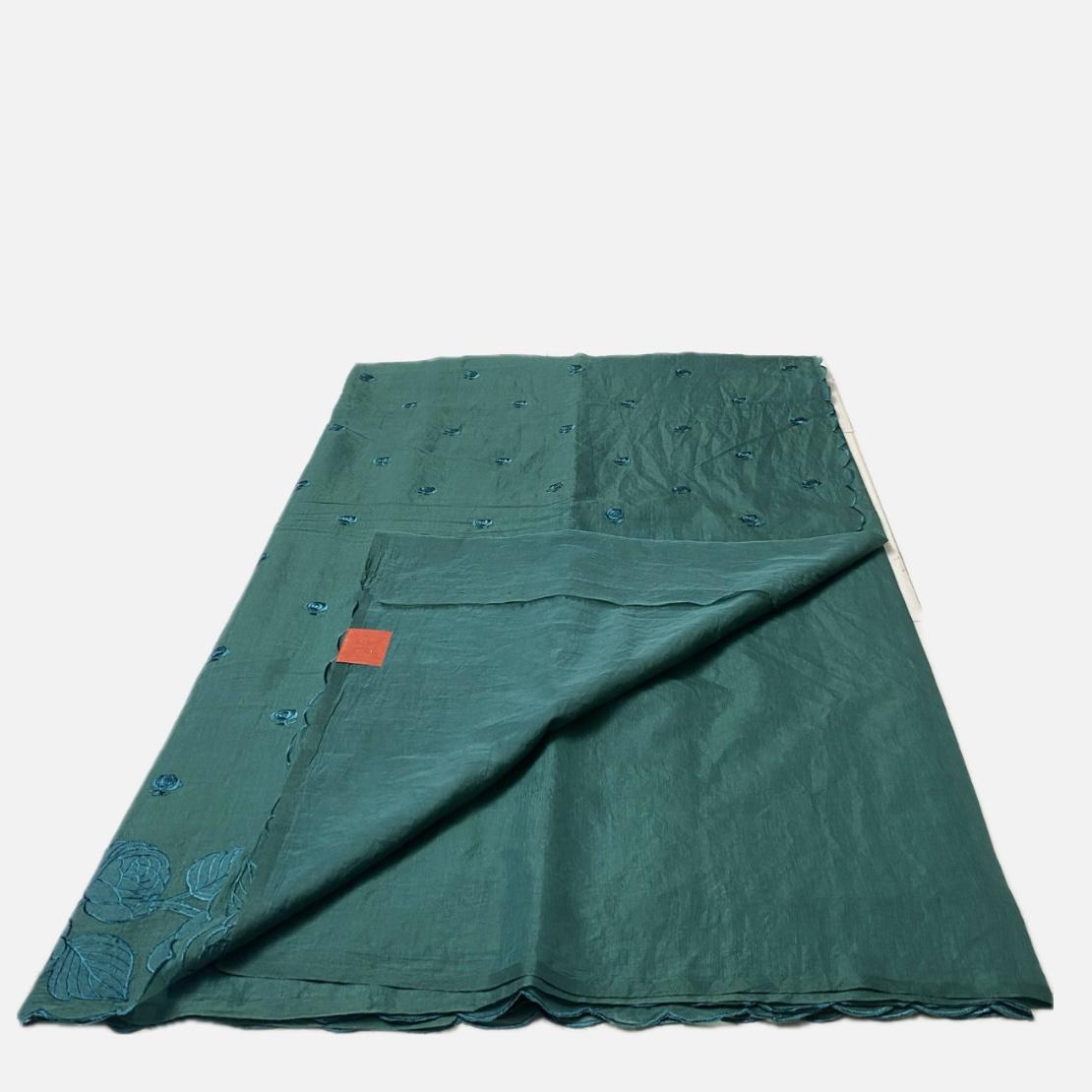 Chanderi Cotton Fancy Saree in Green
