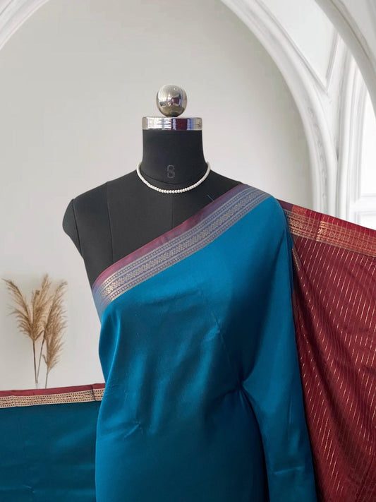 Semi Silk Saree in Blue
