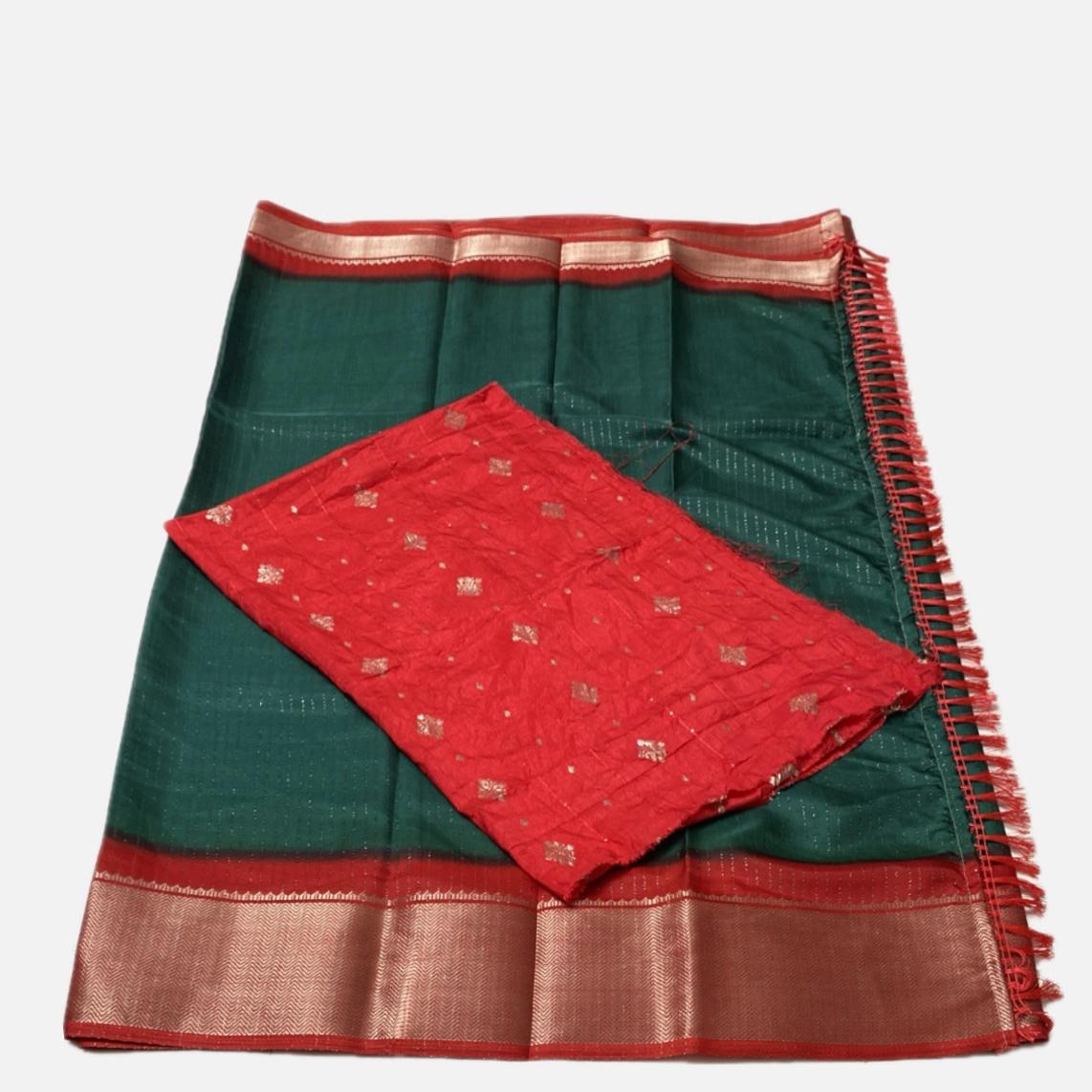 Monica Georgette Light weight Saree Green