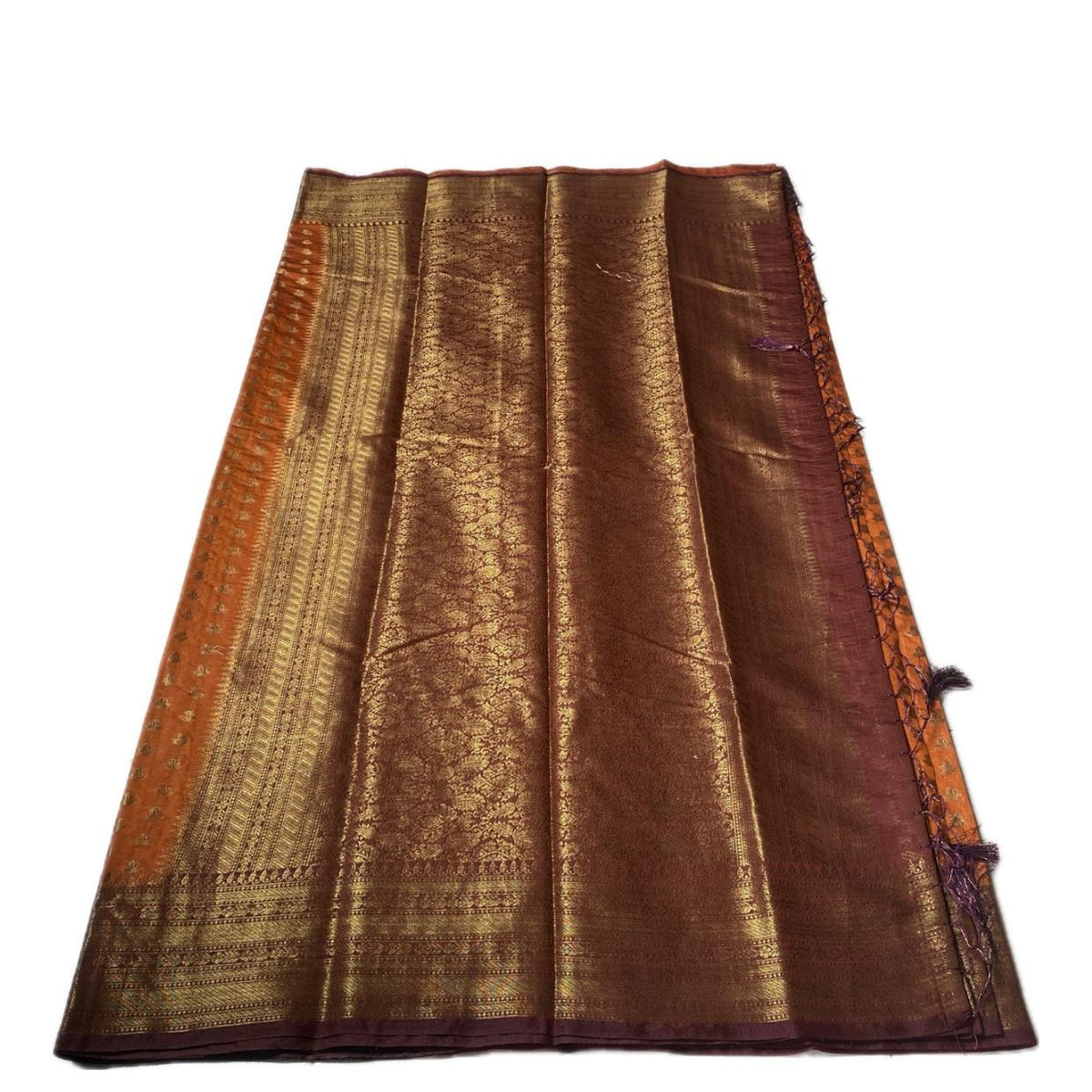 Aami Georgette Banarasi Saree with Classic Butta Saree Orange