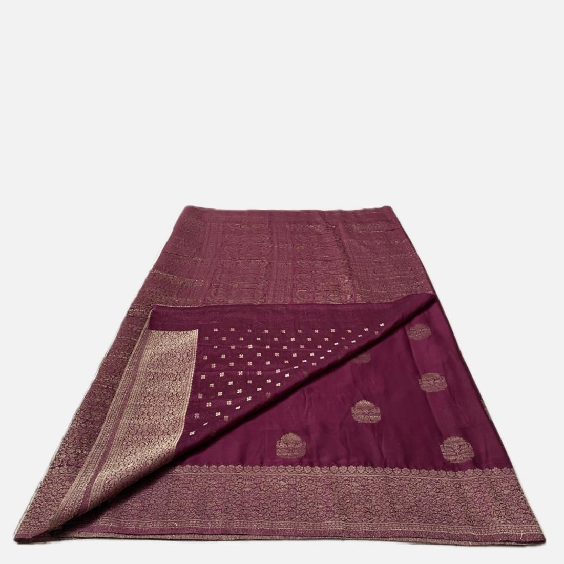 Smrithy Viscose Georgette Saree with Floral design Purple
