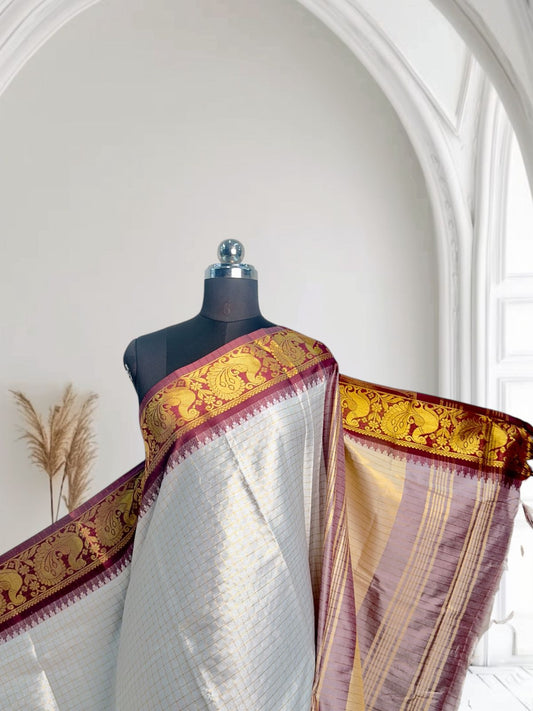 Sungidi Silk Saree Coffee Brown
