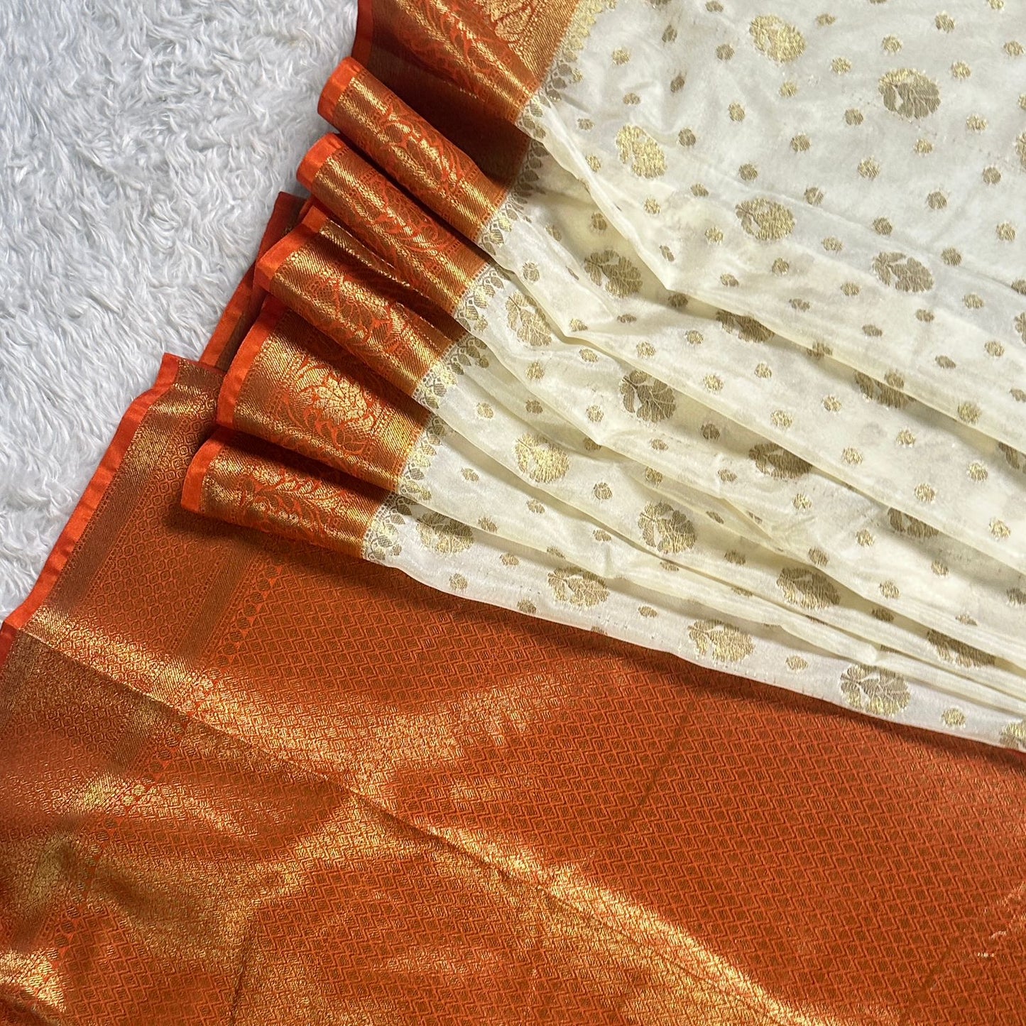 Georgette Banarasi Butti Party Wear Saree Dark Yellow