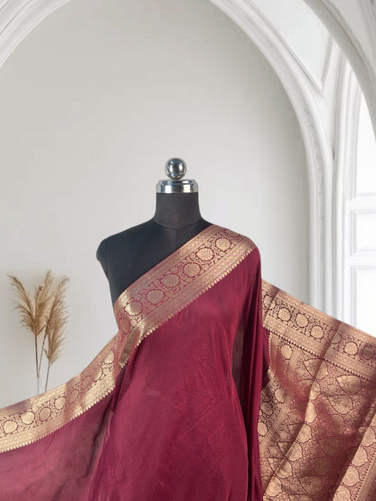 Elegant Banarasi Saree Purple