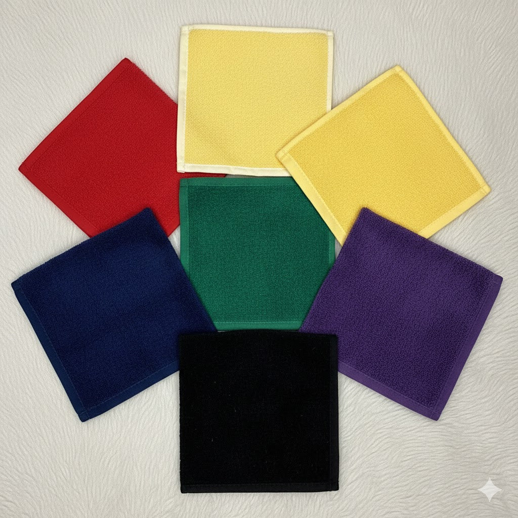 Floral Colour Turkeys Small Face Towels (12 Piece Set)