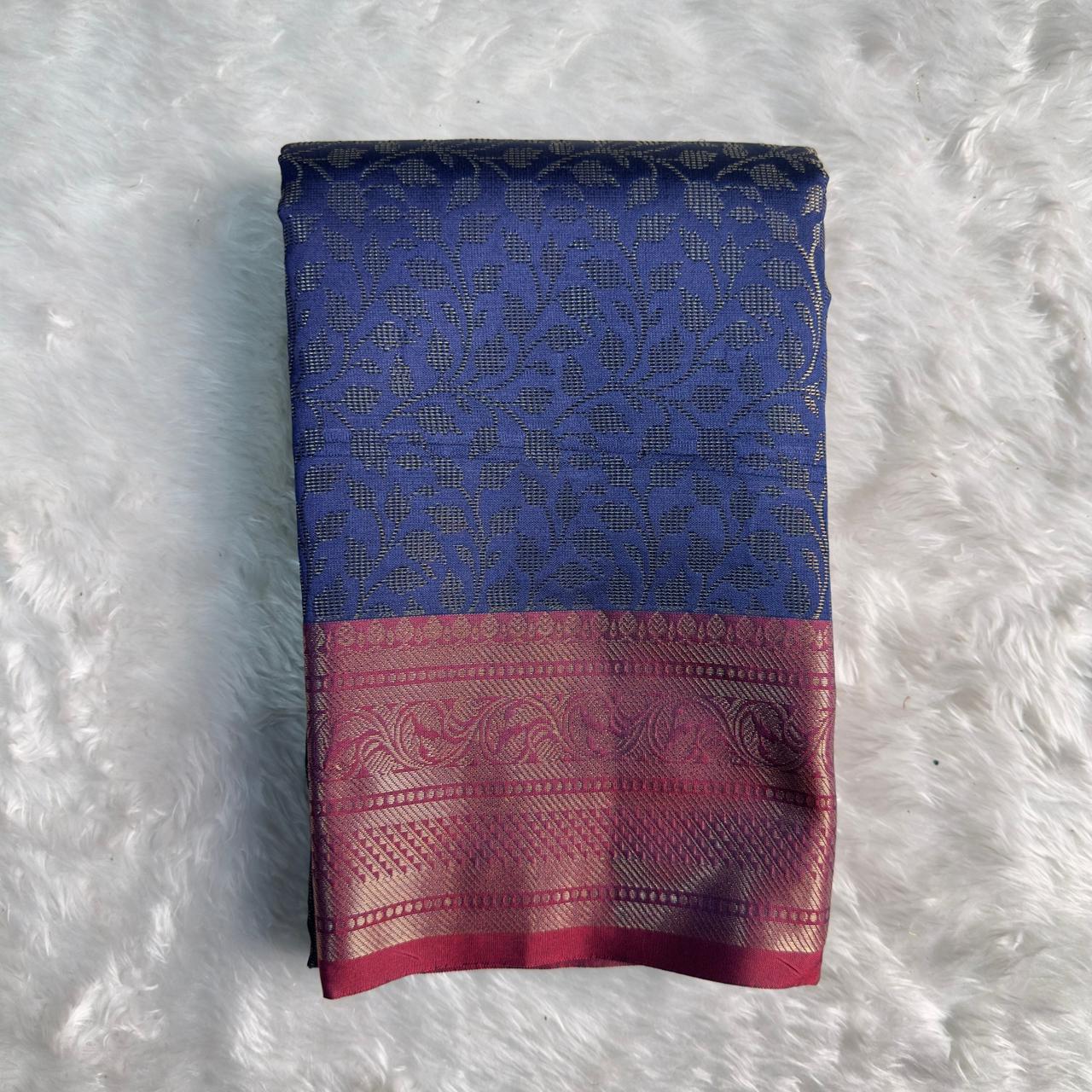 Brocade Silk Wedding Collection Blue