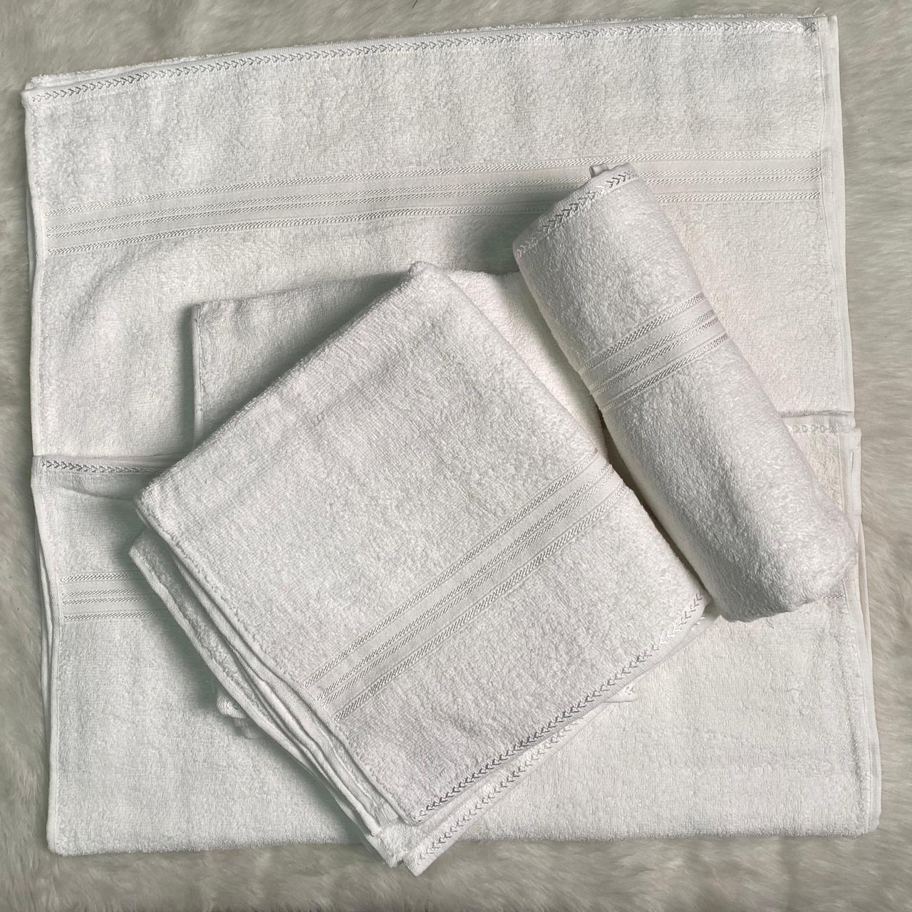 Royal Comfort Turkish Big Towel Set – White (3 Piece set)