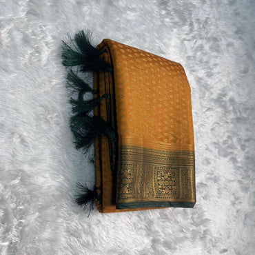 Royal Banarasi Silk Saree Yellow