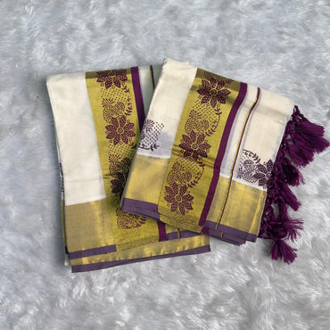 Floral Pattern Set Mund Purple