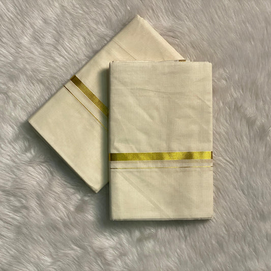 Single Line Gold Dhoti