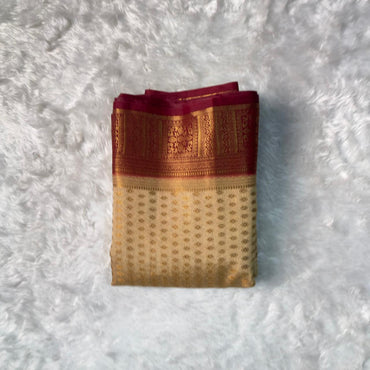 Royal Georgette Banarasi Butti Beige