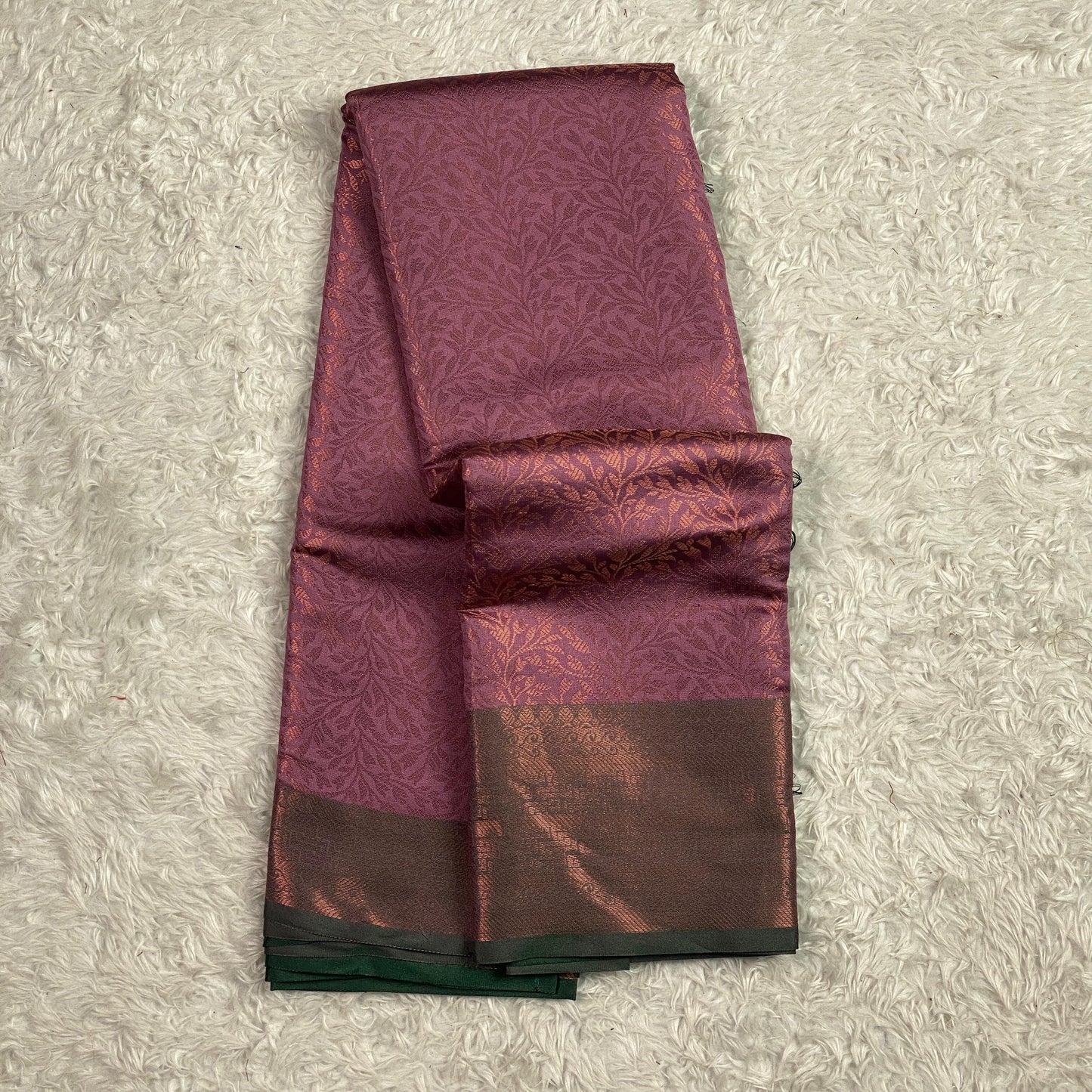 Semi Silk Saheli Collections with leaf pattern