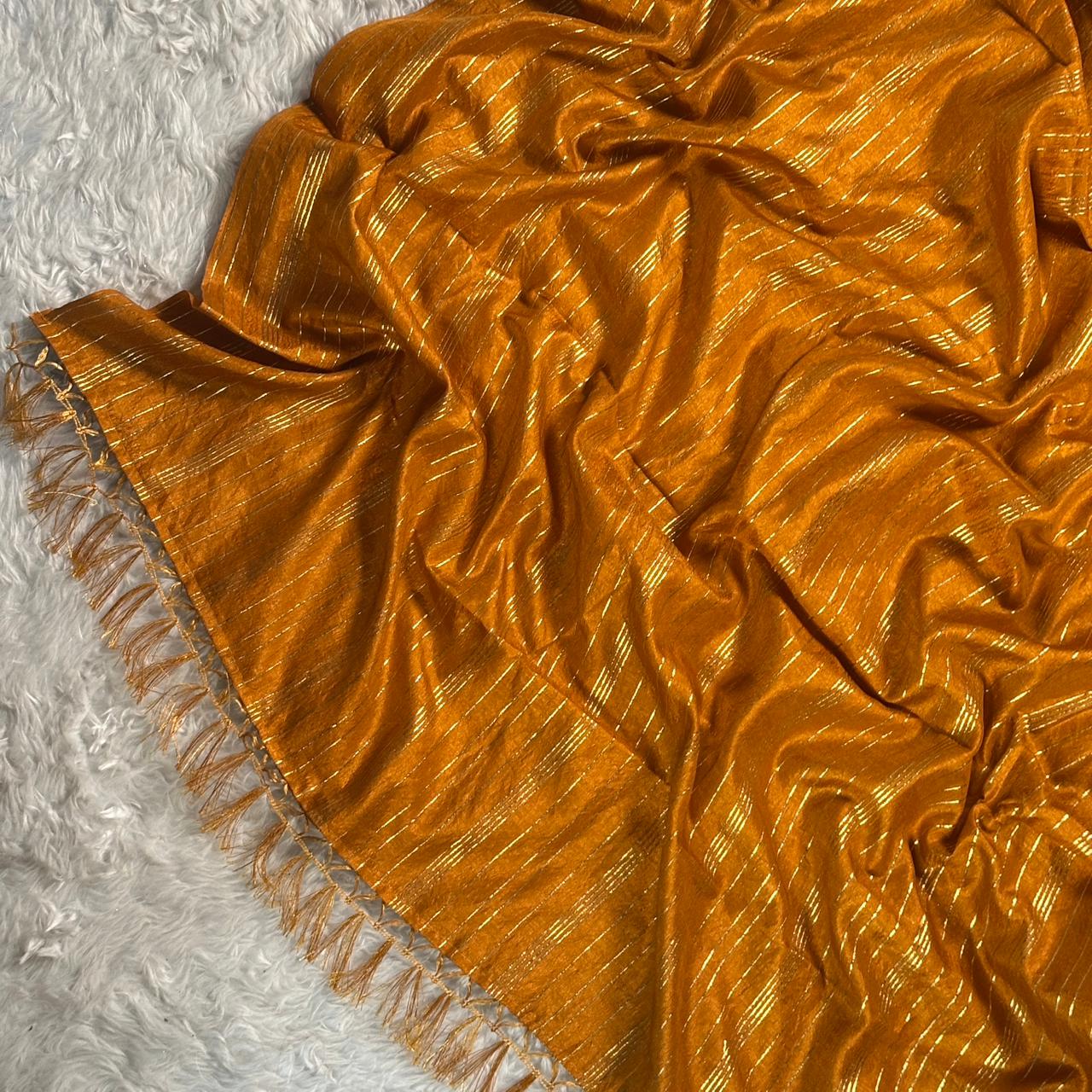 Vichithra Silk Saree Mustard