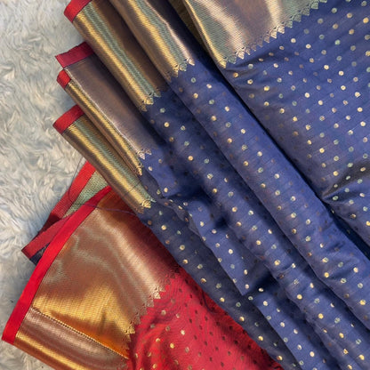 Banarasi Butti Bavinji Navy Blue