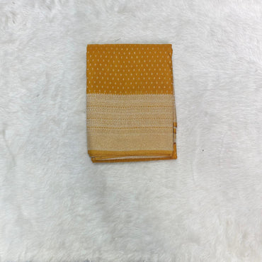 Banarasi Butti Chanderi Silk Dark Yellow