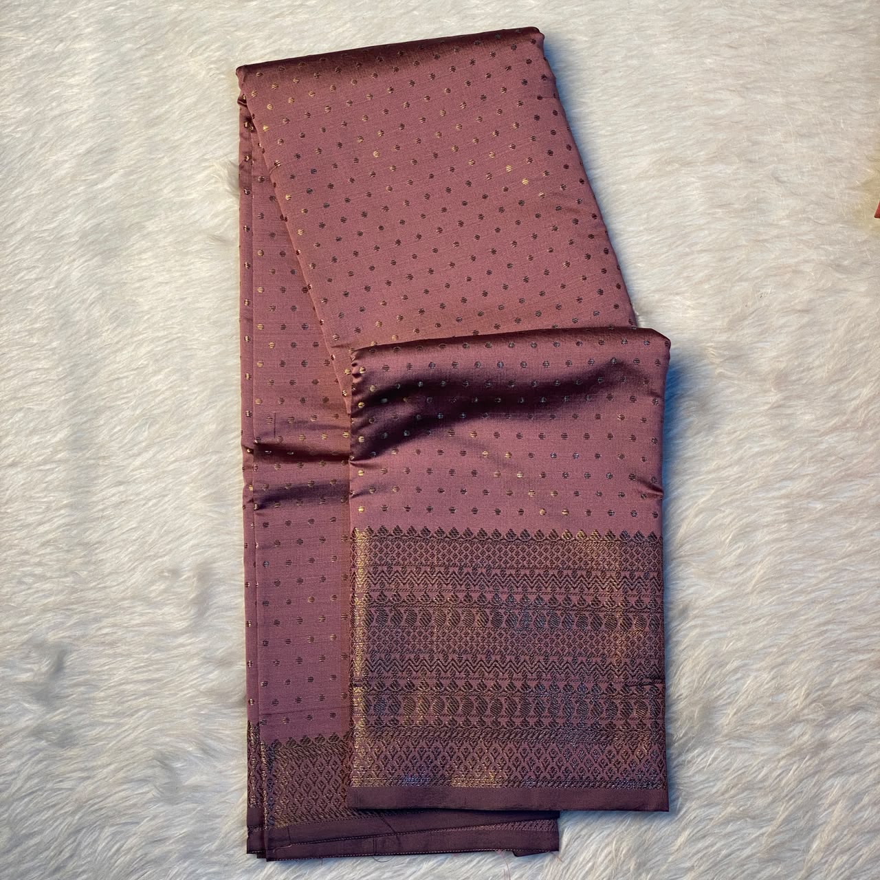 Riya Banarasi Butti Soft Silk Saree Lavender Dress Code