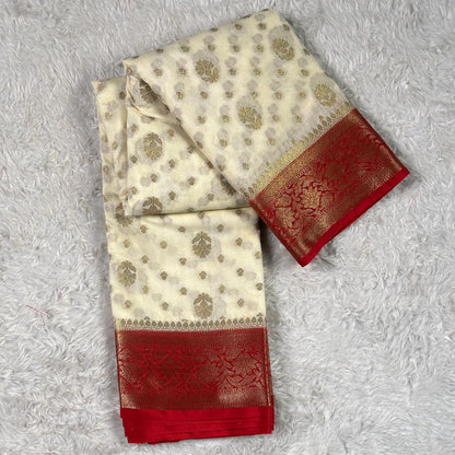 Georgette Banarasi Butti Party Wear Saree Meroon