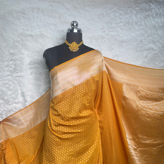 Banarasi Butti Chanderi Silk Dark Yellow