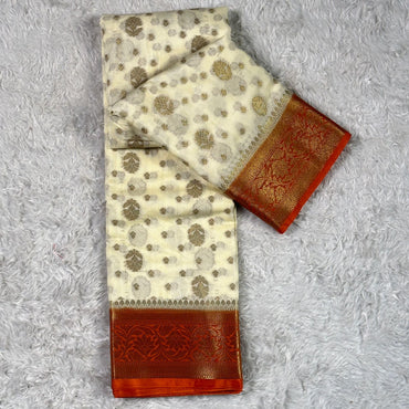 Georgette Banarasi Butti Party Wear Orange