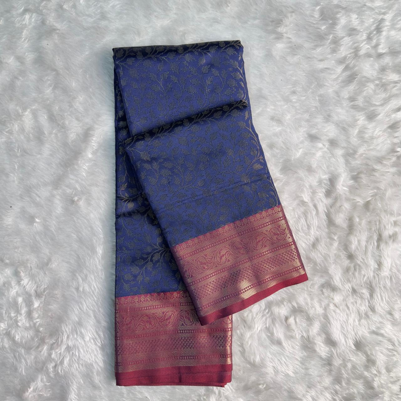 Brocade Silk Wedding Collection Blue