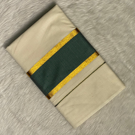 Traditional Kasavu Saree with Gold Zari Border