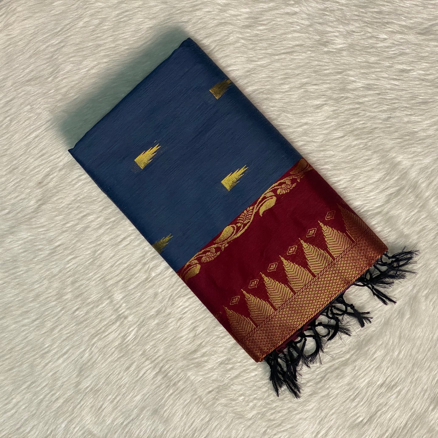 Kalyani Cotton Navy Blue