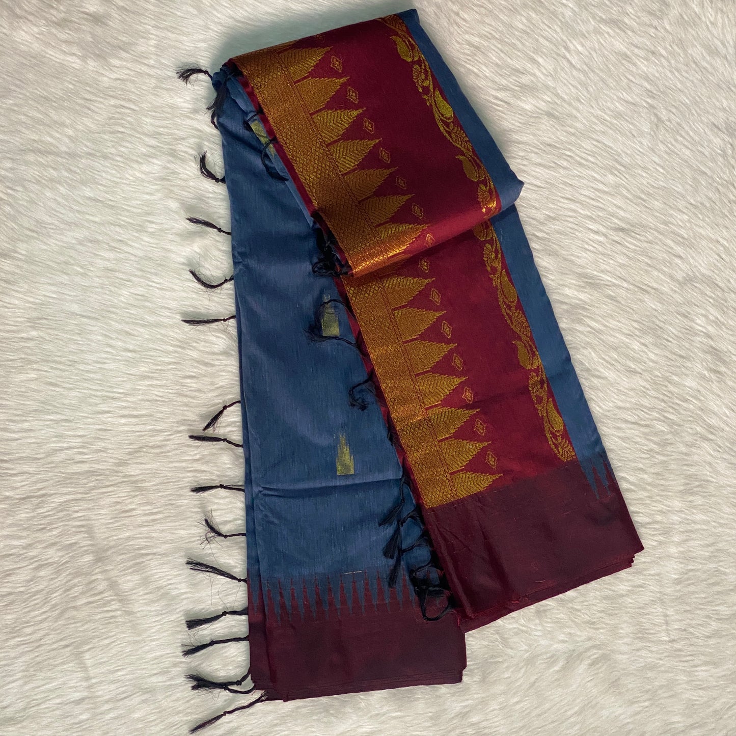 Kalyani Cotton Navy Blue