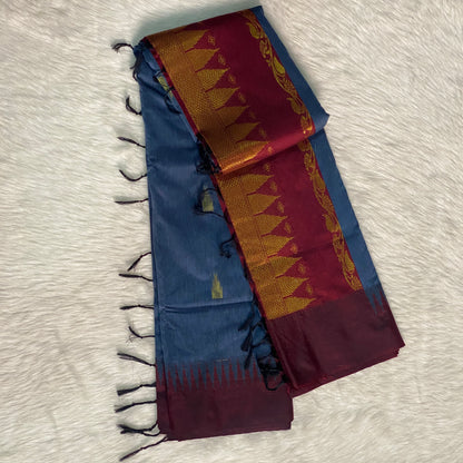 Kalyani Cotton Navy Blue