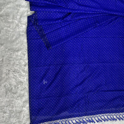 Fancy Saree Royal Blue Dress Code