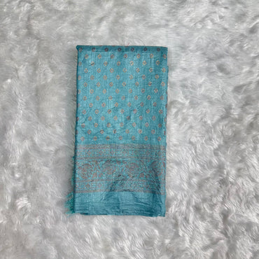 Kasmiri Silk Saree Sky Blue Dress Code