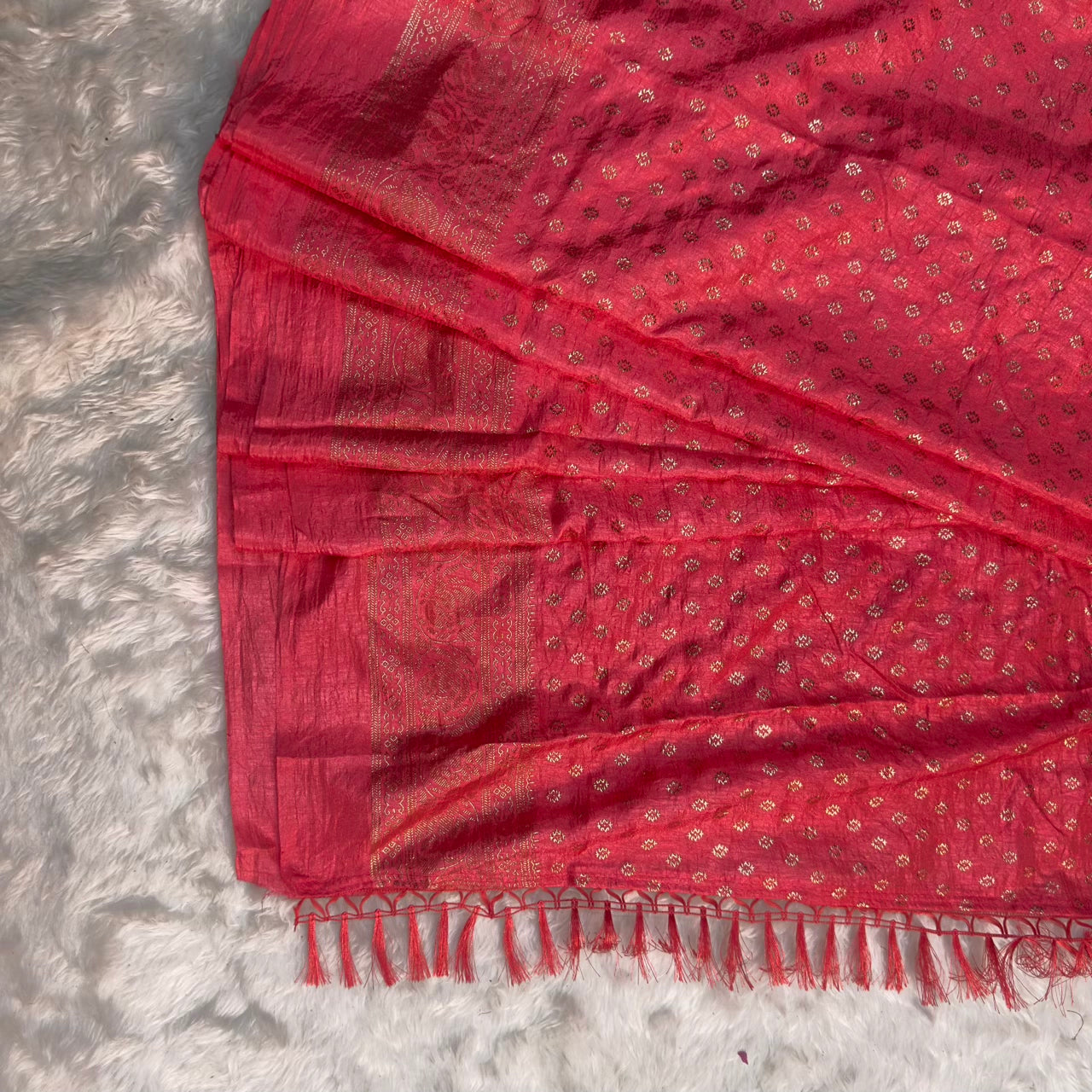 Kasmiri Silk Saree Red Dress Code