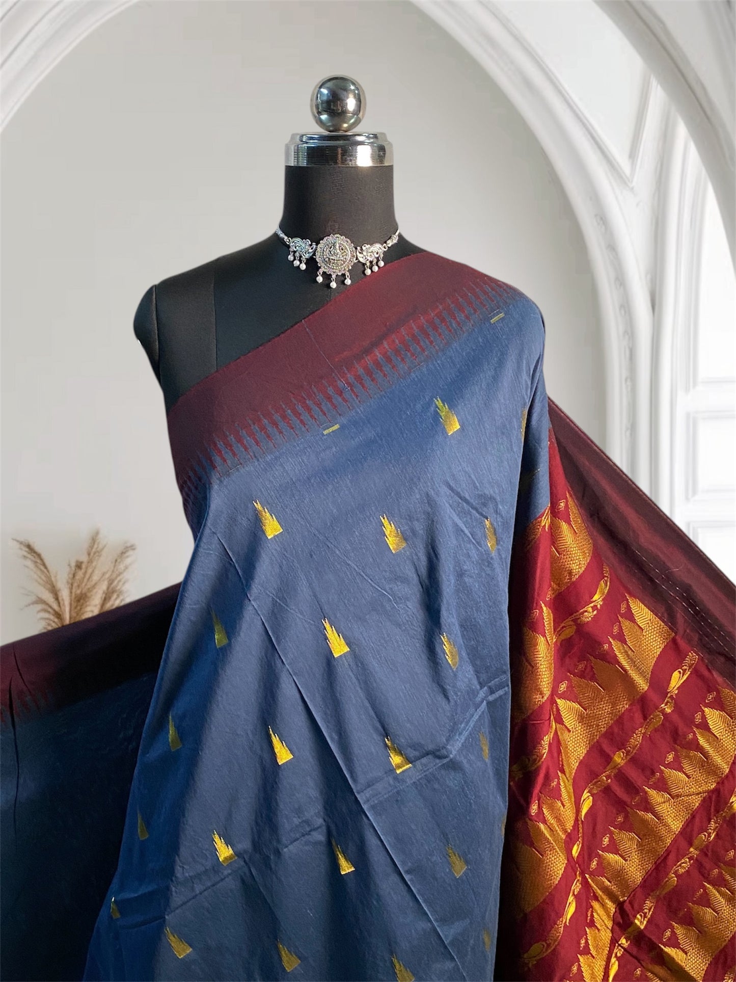 Kalyani Cotton Navy Blue