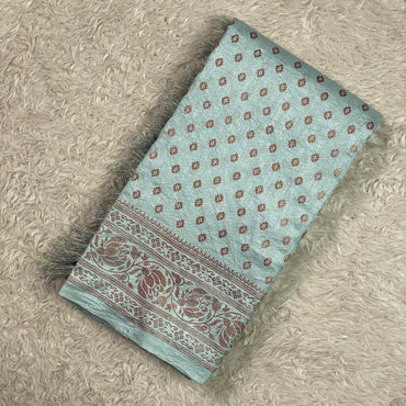 Leela Kashmiri Silk Saree Dress Code Sky Blue