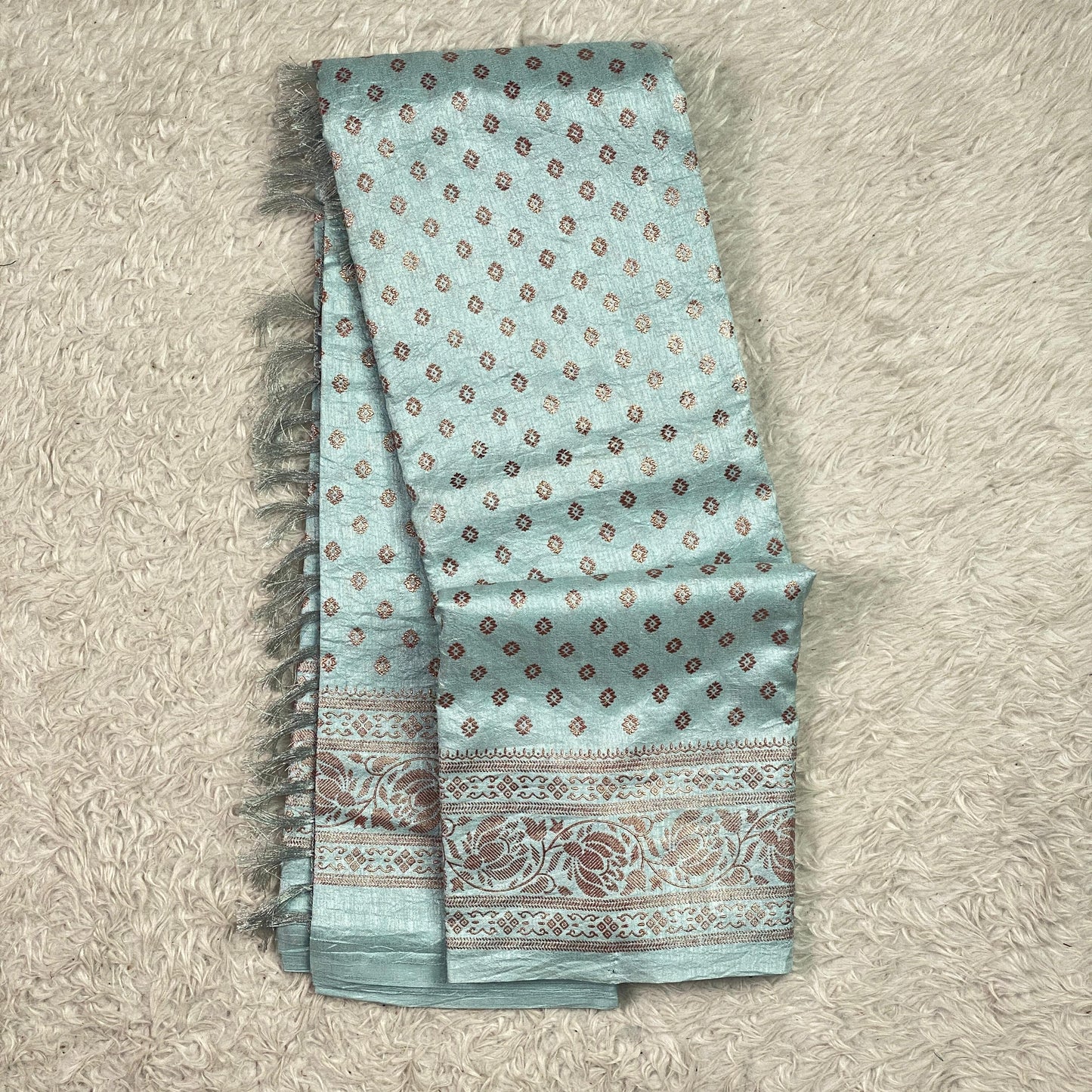 Leela Kashmiri Silk Saree Dress Code Sky Blue