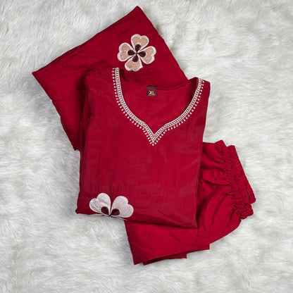 Salwar 3 Piece Set Readymade Salwar Red