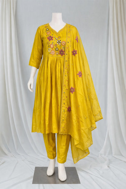 Floral Grace Salwar Set Green