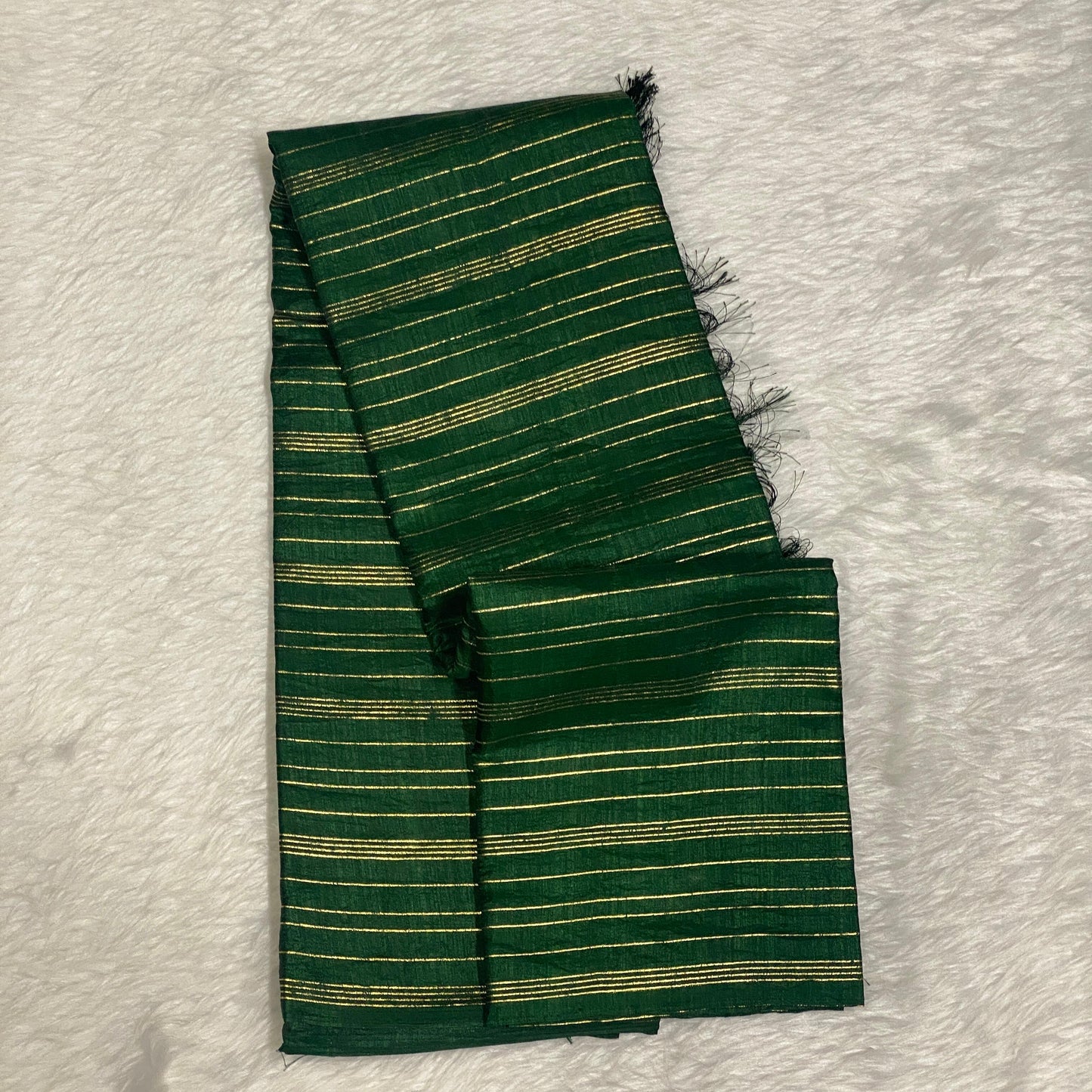 Vichithra Silk Saree in Golden Lines Green