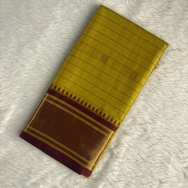 Avani Soft Silk lines Saree Green