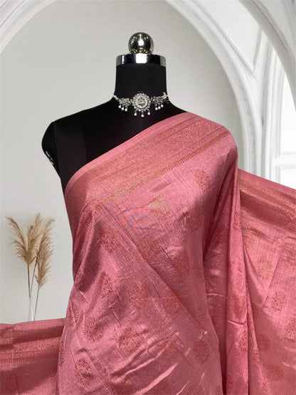 Vaigha Vichitra Jalar Fancy Saree Pink Dress Code
