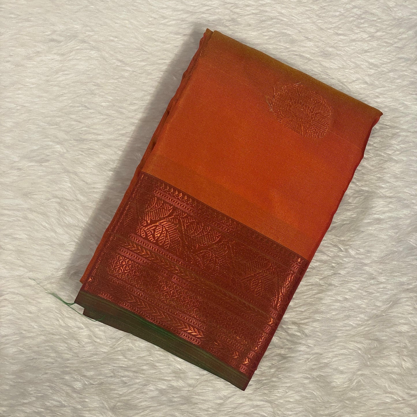 Shobana Soft Silk Saree Plain with Floral Border Mustard