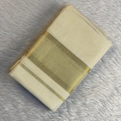 Aswathi Set Mund with Stripes Design Off White